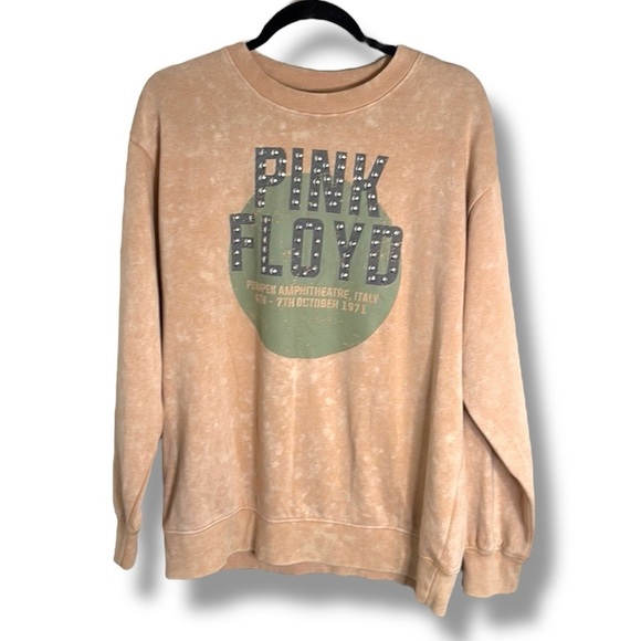Pink Floyd Pompei Amphitheater, Lightweight Pink Sweatshirt Size Large - Picture 1 of 5